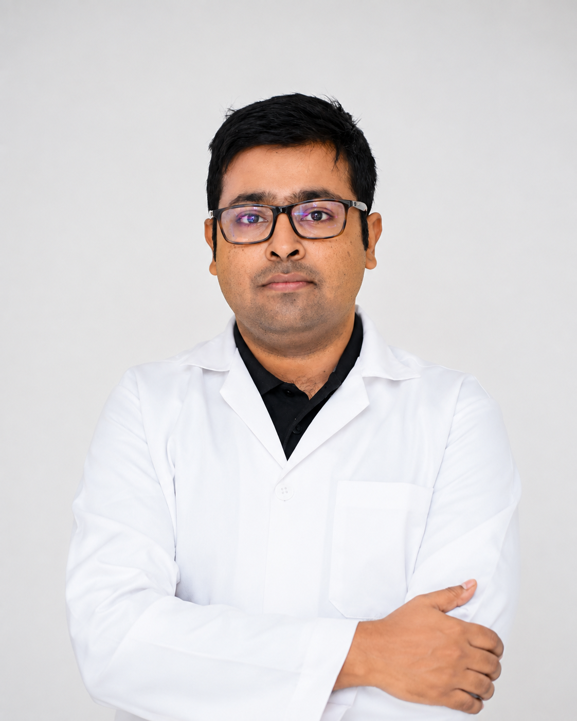 Portrait of Dr. Rajarshi Mitra, Otolaryngologist and Onco-Surgeon, co-founder of Krancer Medsolutions